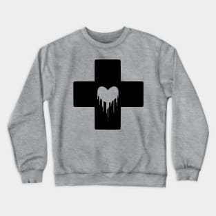 Melty Cross Black Crewneck Sweatshirt